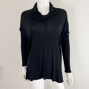 Bordeaux XS Black Cowl Neck Slouchy Top